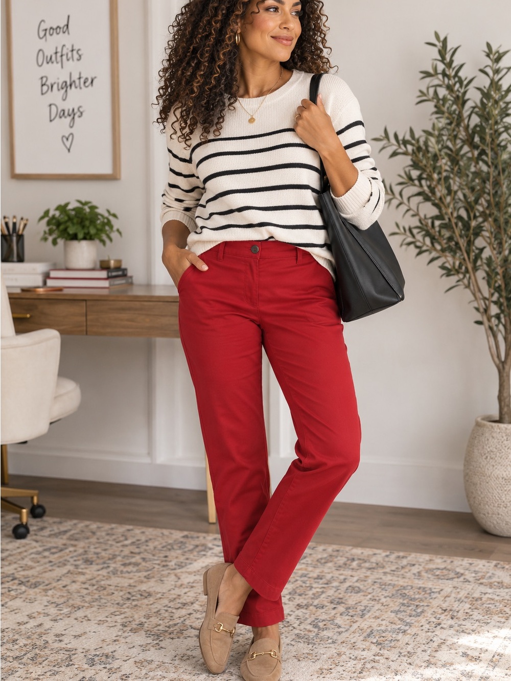 Express Red Straight-Leg Women’s Jeans